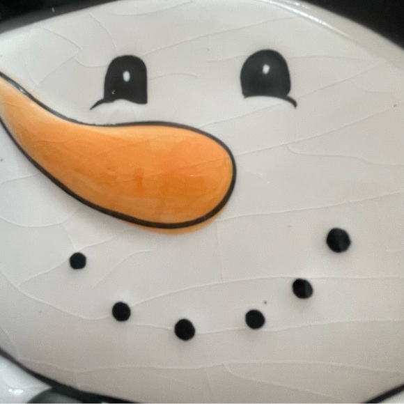 Fitz And Floyd Snowman Elongated Serving Tray - Picture 2 of 9